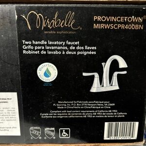 Mirabelle - MIRWSCPR400BN - Two Handle Sink Faucet - NEW IN BOX - brushed nickel